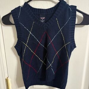 Class Club Navy Argyle V-Neck Sweater Vest